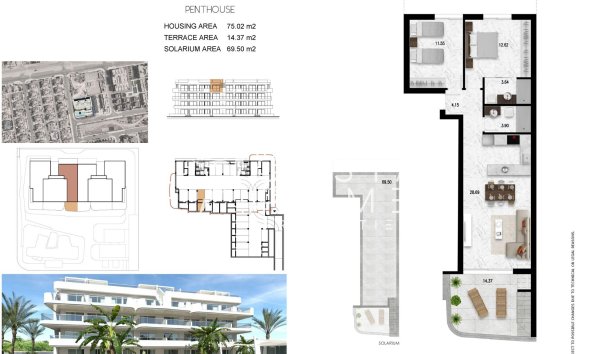 Új építésű - Penthouse - Orihuela