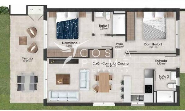 Új építésű - Apartman / lakás - Alhama De Murcia